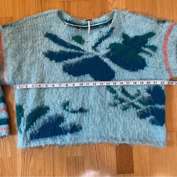 Free People Lily Pullover Sweater in Mosaic Sky Combo Extra Small - Picture 7 of 11